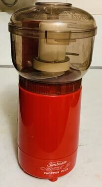 Sunbeam Vintage Oskar Jr Chopper Plus Mini Grinder Food Processor Red #14137